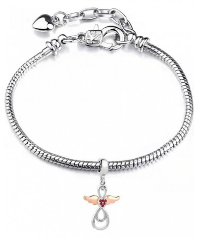 Guardian Angel Charm Compatible with Pandora Charms Bracelets Red Heart Angel $7.79 Bracelets