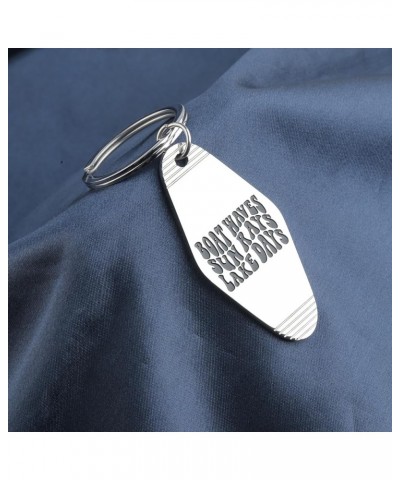 Lake House Keychain Boat Waves Sun Rays Lake Days Vacation Home Keychain Late Cabin Keychain Lake Days K $11.33 Bracelets