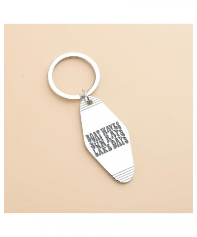 Lake House Keychain Boat Waves Sun Rays Lake Days Vacation Home Keychain Late Cabin Keychain Lake Days K $11.33 Bracelets