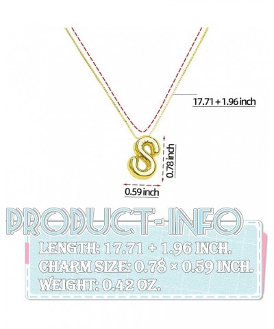 Womens Fashion Initial Necklace, Dainty Letter Necklace Gold Pendant Necklace for Women Girls Trendy S Gold $7.94 Necklaces