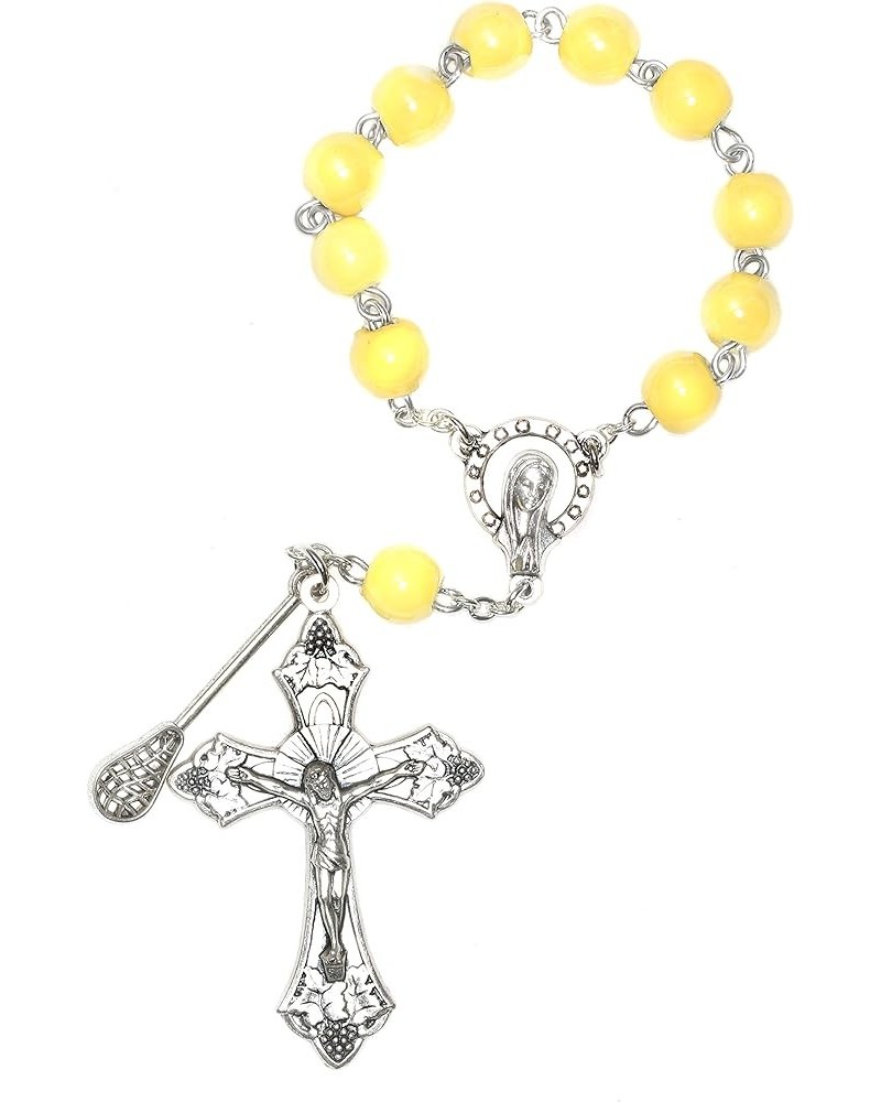 Sport One Decade Pocket or Auto (Contains CLASP for hanging) Rosary - Includes St Sebastian Holy Card (Patron Saint of Athlet...