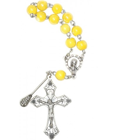 Sport One Decade Pocket or Auto (Contains CLASP for hanging) Rosary - Includes St Sebastian Holy Card (Patron Saint of Athlet...