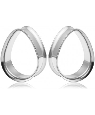 1 Pair 8-25mm Water Drop Design Stainless Steel Tunnels For Ears Gauges Plugs Stretchers Expander 0g-1 19mm(3/4") Silver $8.0...