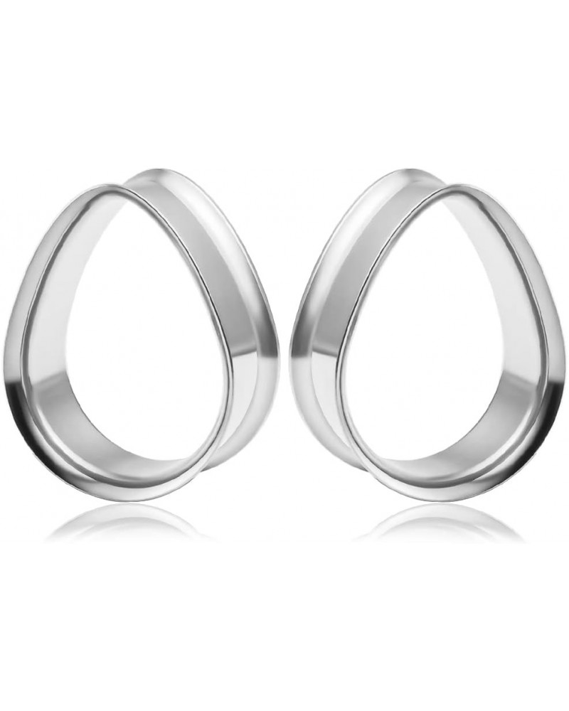 1 Pair 8-25mm Water Drop Design Stainless Steel Tunnels For Ears Gauges Plugs Stretchers Expander 0g-1 19mm(3/4") Silver $8.0...