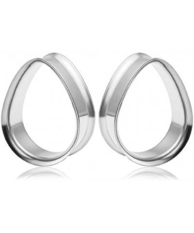 1 Pair 8-25mm Water Drop Design Stainless Steel Tunnels For Ears Gauges Plugs Stretchers Expander 0g-1 19mm(3/4") Silver $8.0...