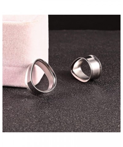 1 Pair 8-25mm Water Drop Design Stainless Steel Tunnels For Ears Gauges Plugs Stretchers Expander 0g-1 19mm(3/4") Silver $8.0...