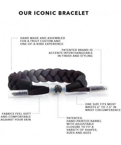 Original Onyx Hand Braided Men's Adjustable Bracelets for All Ages Equals | Black/Grey Medium/Large 6-7.5 Inches $10.15 Brace...