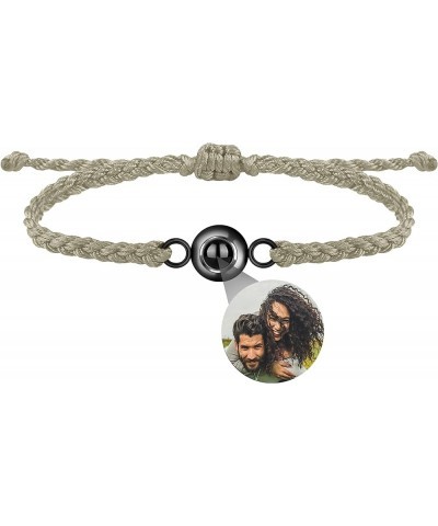 Custom Photo Bracelet Personalized Photo Projection Bracelet Circle Photo Bracelets with Picture Inside Braided Bracelet for ...