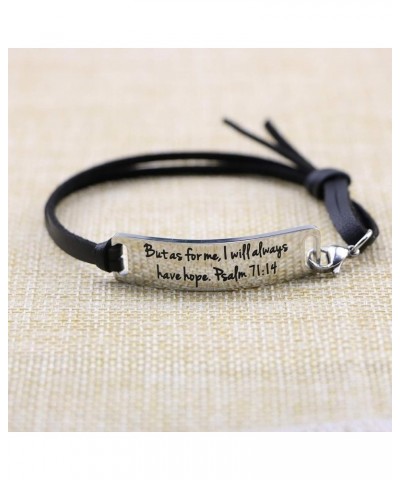 Religious Bracelets for Women Inspirational Christian Gifts for Her Christmas Personalized Scripture Birthday Leather Strap B...