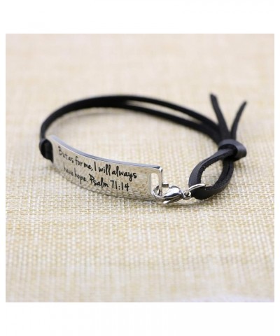 Religious Bracelets for Women Inspirational Christian Gifts for Her Christmas Personalized Scripture Birthday Leather Strap B...