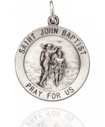 ITI NYC Genuine Sterling Silver (925) Round Saint John The Baptist Medallion (5/8 Inch - 7/8 Inch) $16.82 Necklaces