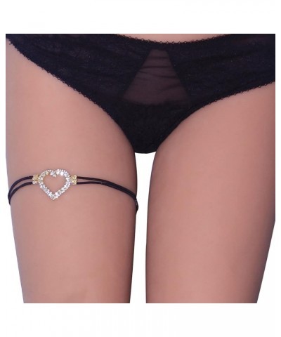 Rhinestone Heart Leg Chain Elasticity Rhinestone Thigh Leg Chain Crystal Thigh Chain Rhinestone Body Chain Thigh Chain Jewelr...