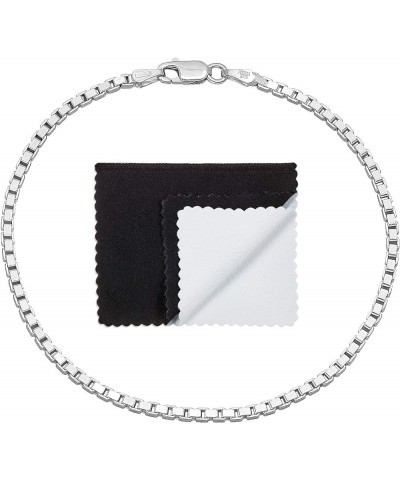 1mm-4mm Solid .925 Sterling Silver Square Box Chain Necklace or Bracelet 8.0 Inches 2.3mm Bracelet $30.75 Necklaces