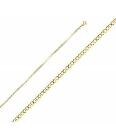 14K Solid Gold Cuban Link Curb Chains (Select Options) 16 Inches Yellow Gold $399.52 Bracelets