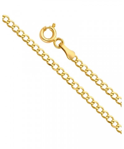 14K Solid Gold Cuban Link Curb Chains (Select Options) 16 Inches Yellow Gold $399.52 Bracelets