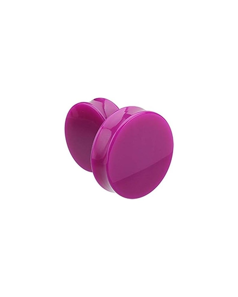 Supersize Neon Colored Acrylic Double Flared Ear Gauge Plug Earrings 1-3/4" (44mm), Purple $15.29 Body Jewelry