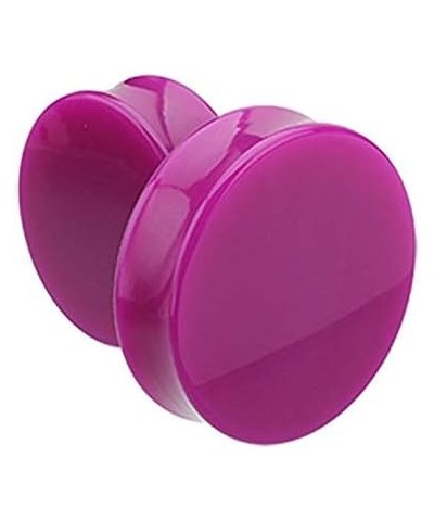 Supersize Neon Colored Acrylic Double Flared Ear Gauge Plug Earrings 1-3/4" (44mm), Purple $15.29 Body Jewelry