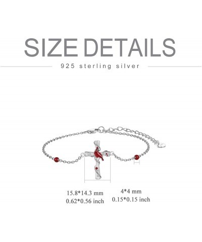 Sterling Silver Cute Animal Link Bracelet Wolf/Frog/Sea Turtle Bracelet for Women Girls Birthday Jewelry Gifts Red Cardinal $...