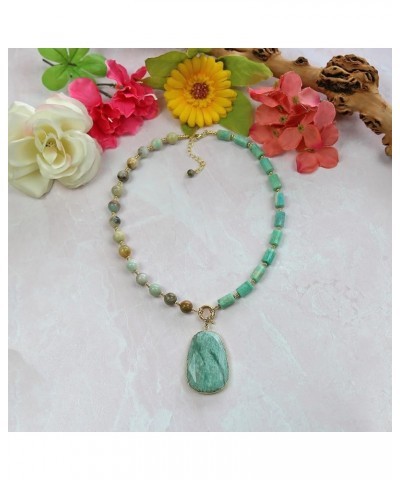 Multi-strand Stone Necklace, Beaded Handmade Necklaces, Necklaces for Women Russian Amazonite $17.38 Necklaces