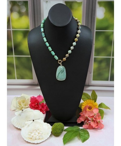 Multi-strand Stone Necklace, Beaded Handmade Necklaces, Necklaces for Women Russian Amazonite $17.38 Necklaces