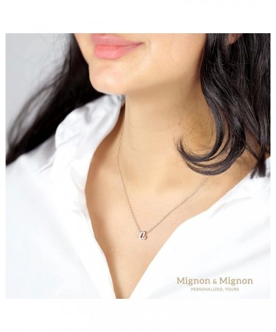 Silver Initial Necklace Initial Pendant Necklace Graduation Gift Personalized Necklace Y $14.79 Necklaces