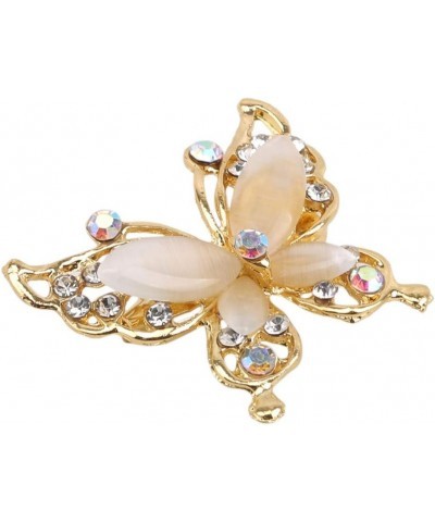 Butterfly Brooch Pins Elegant Rhinestone Brooches Women Corsage Scarf Shawl Clothing Accessories Golden $4.13 Brooches & Pins