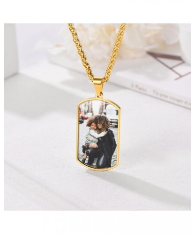 Custom Photo Necklace Men Women Personalized Jewelry Customized Any Picture Pendant Stainless Steel Chain 18-30 Inch Tennis N...