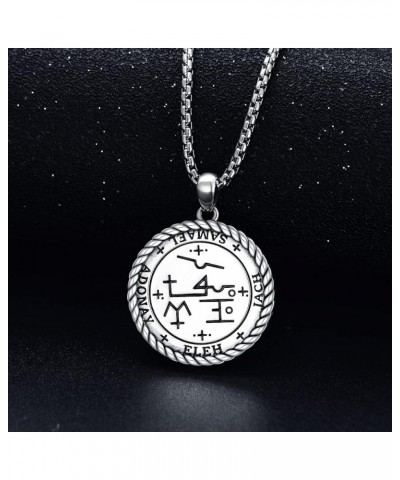 Archangels Sigil Necklace Sterling Silver Solomon Seal Talisman Pendant Amulet Medal Jewelry Protection Medallion Gift for Me...