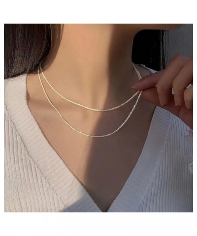 Silver Rhinestone Tennis Necklaces for Women, Dainty Adjustable Layered Twist Rope Cubic Zircon Diamond Butterfly Choker Neck...