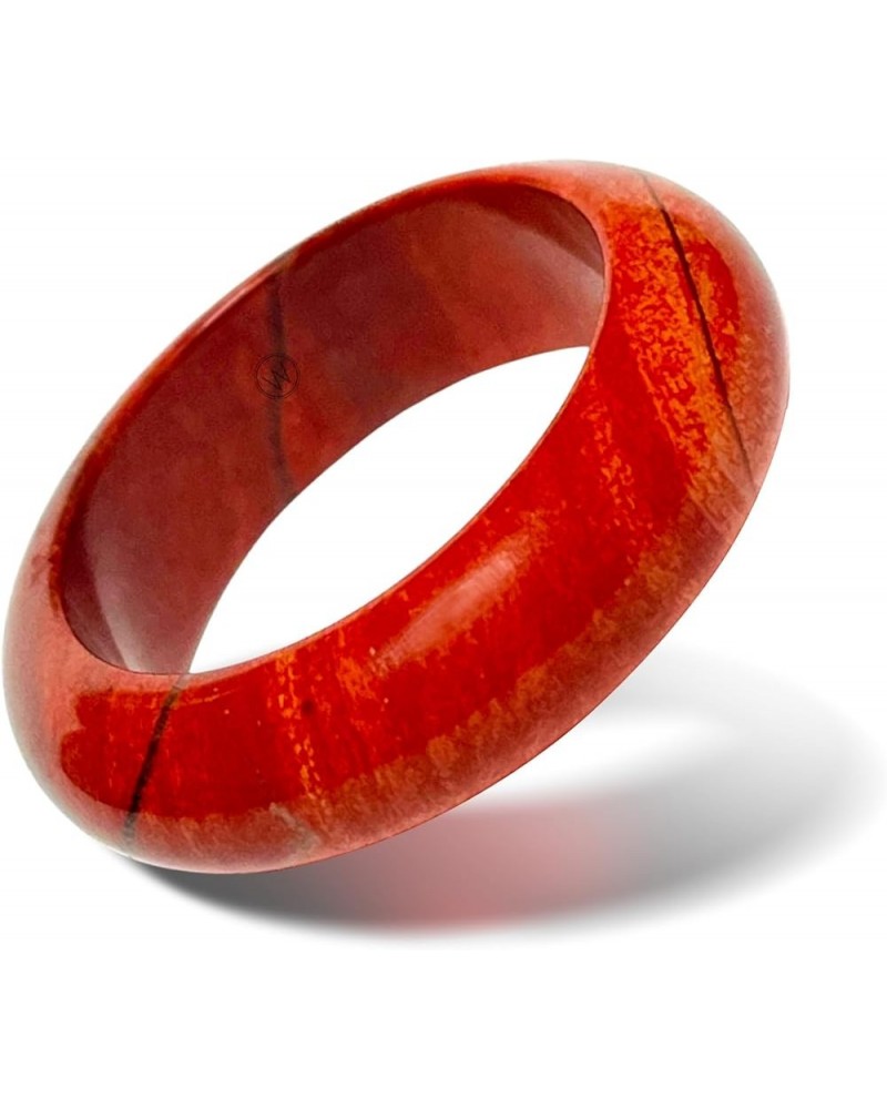 Maya Stone Ring Collection | Natural Stone Band for Women and Men | Stackable Ring | 6mm Wide Roma - Red Jasper $17.67 Rings