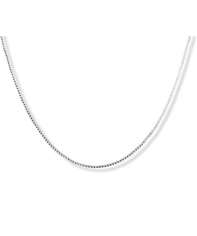 Silver Plated Necklace Box Chain 1.0mm 16 18 20 22 24 30 36 Inches 20 Inches 25 pcs $8.54 Necklaces