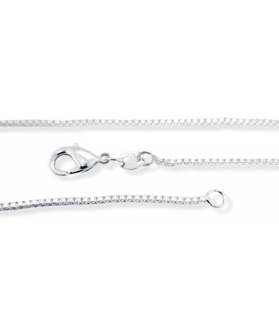 Silver Plated Necklace Box Chain 1.0mm 16 18 20 22 24 30 36 Inches 20 Inches 25 pcs $8.54 Necklaces