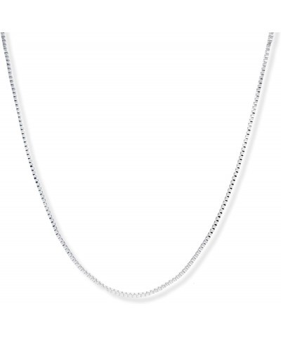 Silver Plated Necklace Box Chain 1.0mm 16 18 20 22 24 30 36 Inches 20 Inches 25 pcs $8.54 Necklaces