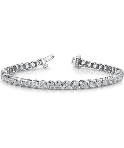 3-20 Carat LAB GROWN Classic Diamond Tennis Bracelet 3 Prong Luxury Collection (D-E Color, VS1-VS2 Clarity) Rose Gold 12.0 ca...