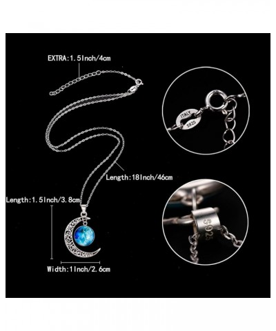 Gifts for Mom Girls Women 925 Sterling Silver Horoscope Zodiac 12 Constellation Astrology Galaxy & Crescent Moon Glass Bead P...