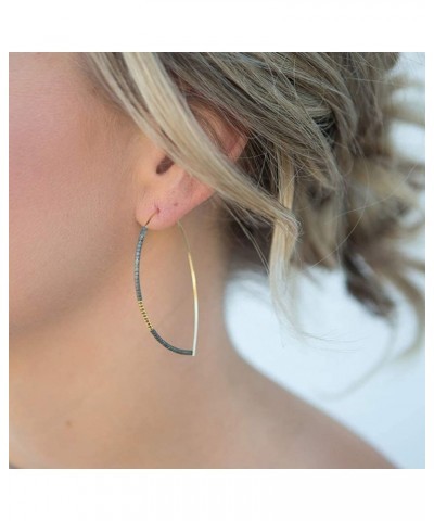 Norah Earrings Collection Glass Beads with Gold Focal Center - Collections Graphite $18.29 Earrings