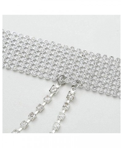 Women's Glitter Body Chains Belly Waist Chain Crystal Body Chain Rhinestone Waist Jewelry Fashion Body Accessory Silver $10.0...