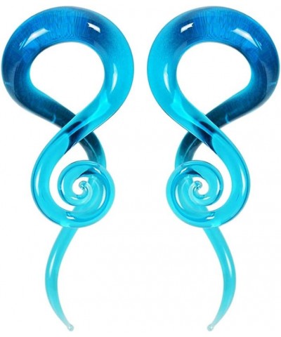 Ear Stretching Glass Spiral Tapers Gauges 4g-9/16 inch Blue, Glow in The Dark, Purple, Green, Red 3 pairs of 0g(8mm) $8.25 Bo...