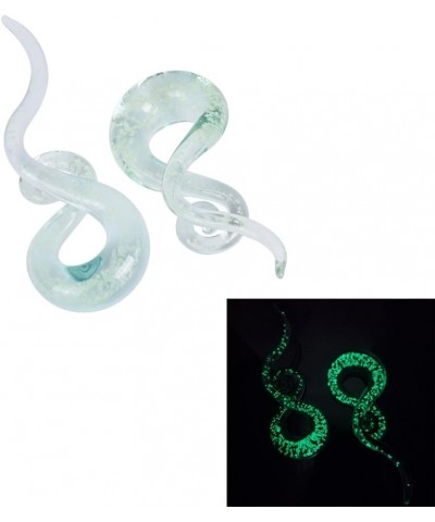 Ear Stretching Glass Spiral Tapers Gauges 4g-9/16 inch Blue, Glow in The Dark, Purple, Green, Red 3 pairs of 0g(8mm) $8.25 Bo...