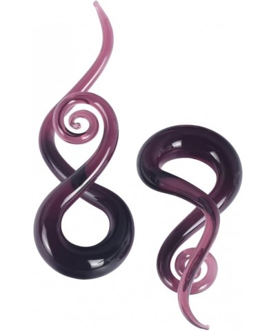 Ear Stretching Glass Spiral Tapers Gauges 4g-9/16 inch Blue, Glow in The Dark, Purple, Green, Red 3 pairs of 0g(8mm) $8.25 Bo...