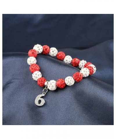 POTIYSigma Theta Gift Sorority Jewelry Pearl Bracelet with Crystal Sigma Theta Bracelet for Women Girls Red-6 $10.60 Bracelets