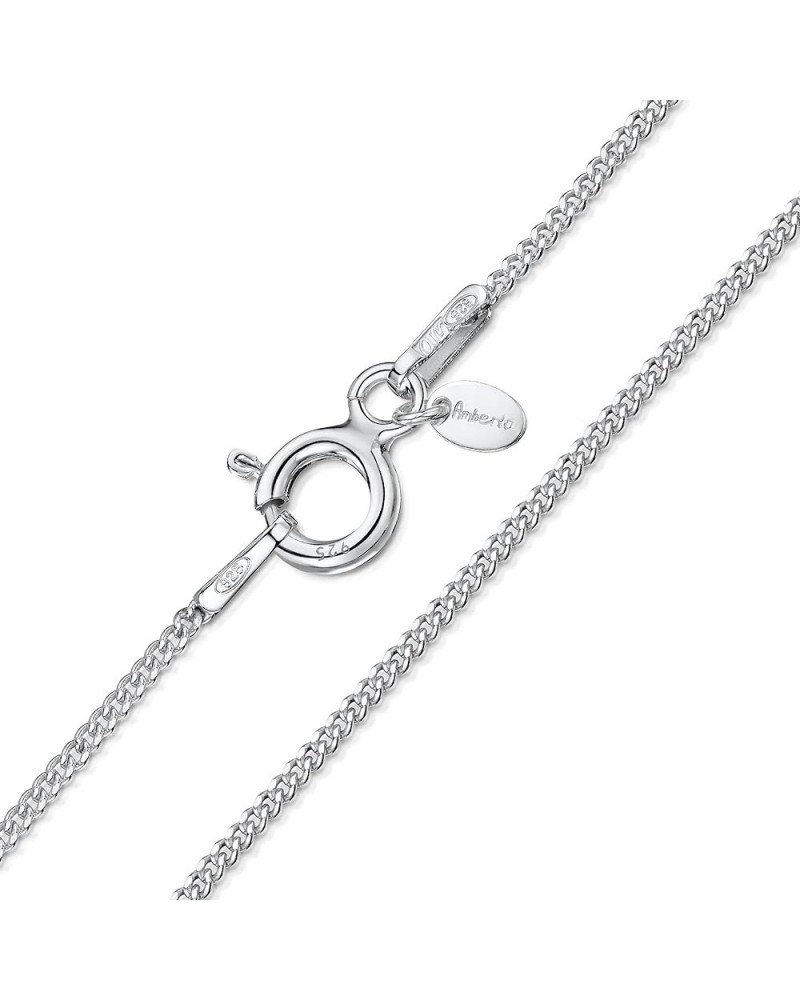 925 Sterling Silver 1.1 mm Curb Chain Necklace Various Styles 14 inch / 36 cm $8.94 Necklaces