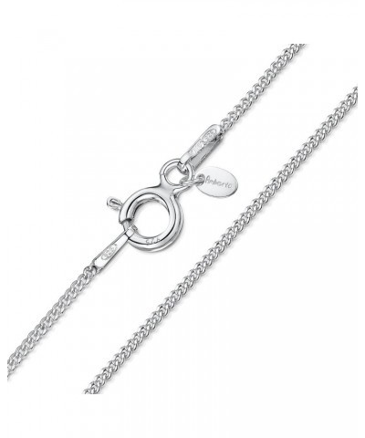 925 Sterling Silver 1.1 mm Curb Chain Necklace Various Styles 14 inch / 36 cm $8.94 Necklaces