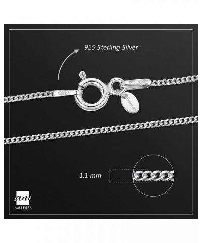 925 Sterling Silver 1.1 mm Curb Chain Necklace Various Styles 14 inch / 36 cm $8.94 Necklaces