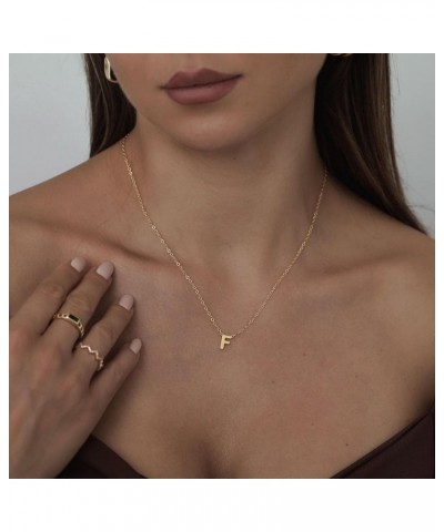 Initial Necklace for Women | Dainty Gold Letter Necklaces 14k Gold Plated Personalized Tiny Initial Pendant Necklace Cute Let...