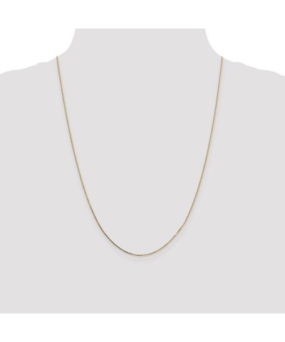 14k Yellow Gold .7mm Box Chain Necklace 24.0 Inches $74.40 Necklaces