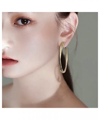 Large Gold Hoop Earrings for Women Girls – Dainty Minimalist 14k gold plated Sensitive Ears Hypoallergenic Huggie Plug Hippie...