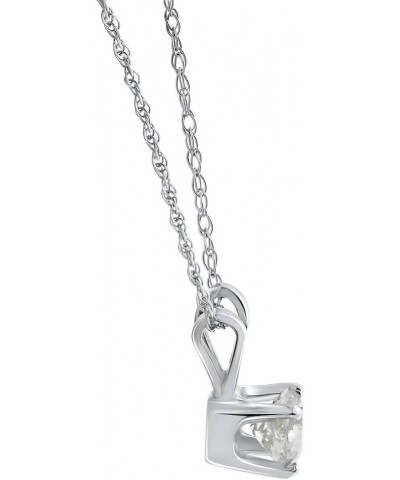 5/8ct Round Diamond Solitaire Pendant 14K White Gold $202.00 Pendants