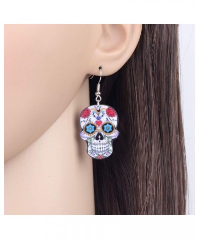 Acrylic Drop Dangle Novelty Halloween Skeleton Skull Earrings Punk Jewelry For Women Kids Teens Party Favors Gift Grey $6.47 ...