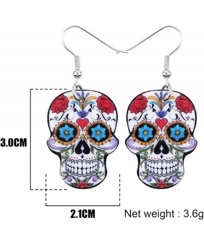 Acrylic Drop Dangle Novelty Halloween Skeleton Skull Earrings Punk Jewelry For Women Kids Teens Party Favors Gift Grey $6.47 ...